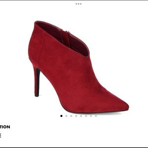 Journee Demmi Red Ankle Bootie